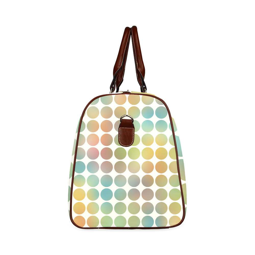 Pastel Dots Waterproof Travel Bag/Large (Model 1639)