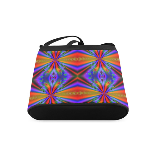 Peacock Feathers at Sunset Fractal Abstract Crossbody Bags (Model 1613)