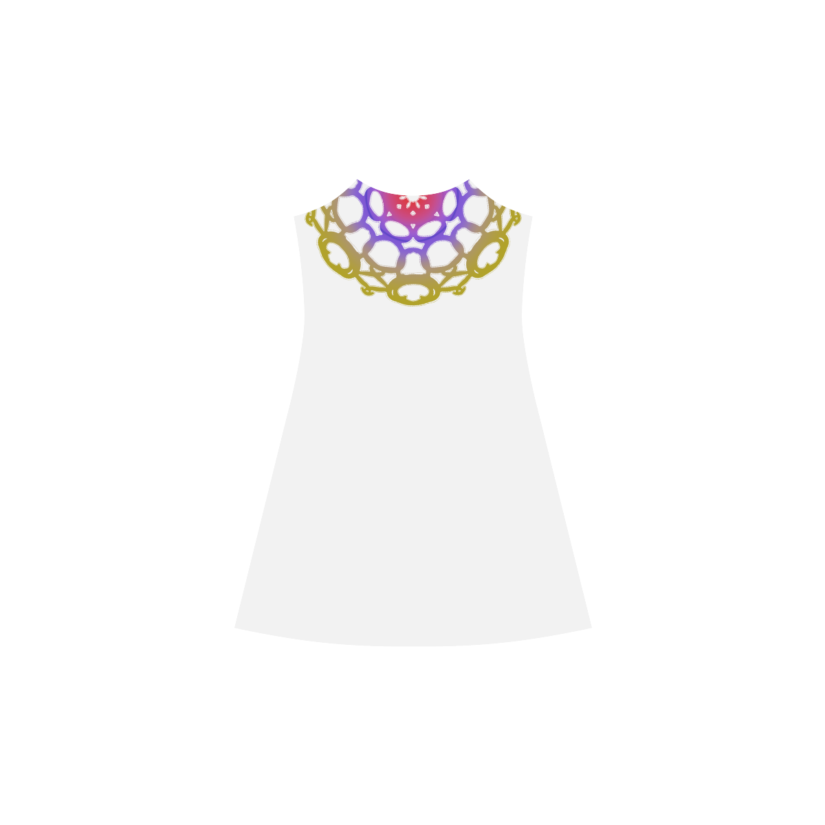 Red/purple/gold mandala slip dress Alcestis Slip Dress (Model D05)