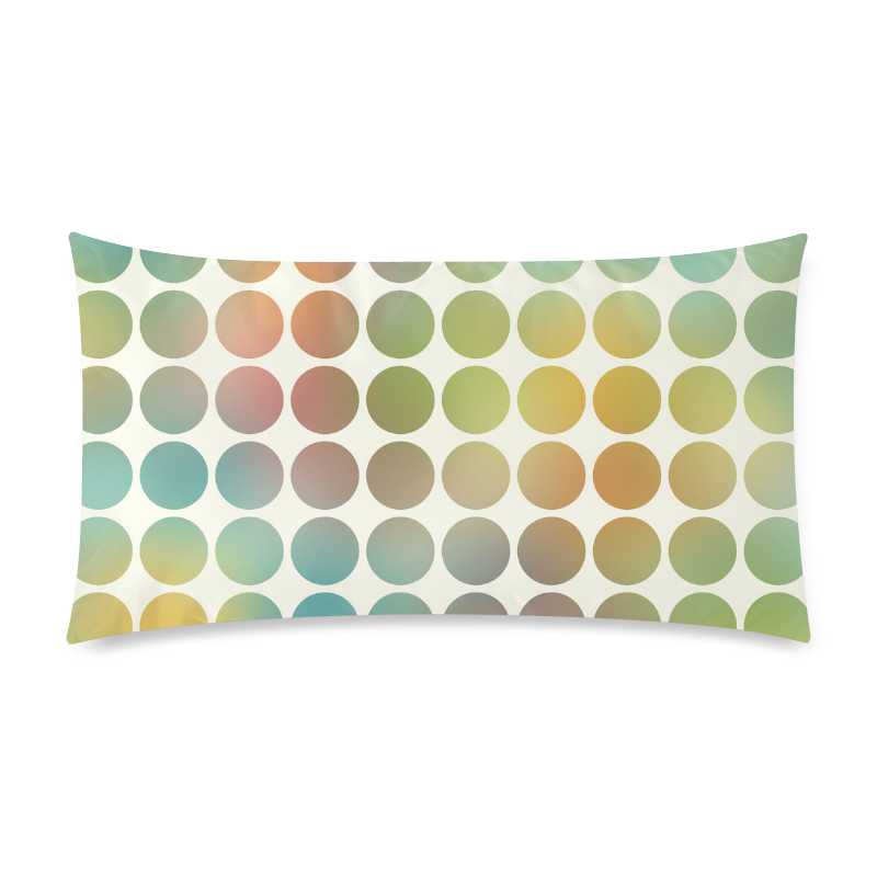 Pastel Dots Custom Rectangle Pillow Case 20"x36" (one side)