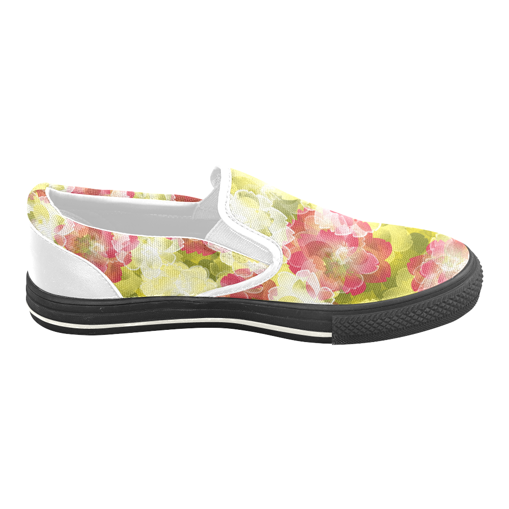 Flower Power Blossom Women's Unusual Slip-on Canvas Shoes (Model 019)