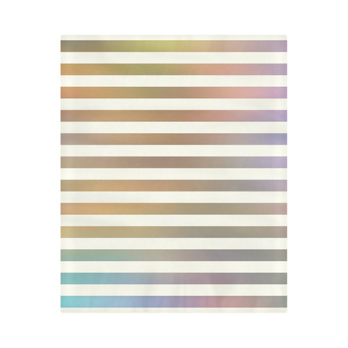 Pastel Stripes Duvet Cover 86"x70" ( All-over-print)