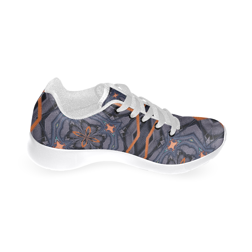 Industrial Blue & Orange (white) Men’s Running Shoes (Model 020)