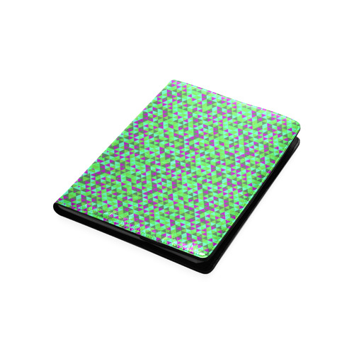 Fucsia and green mini rectangles Custom NoteBook B5