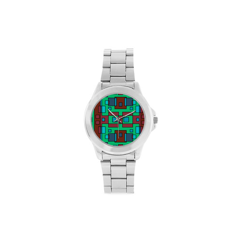 Overlap square Unisex Stainless Steel Watch(Model 103)