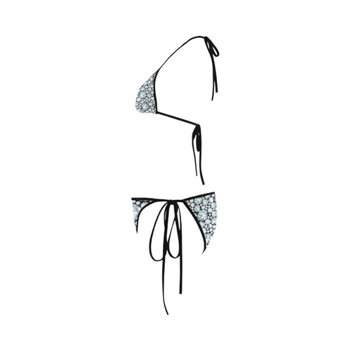 Luxurious white Diamond Pattern Custom Bikini Swimsuit