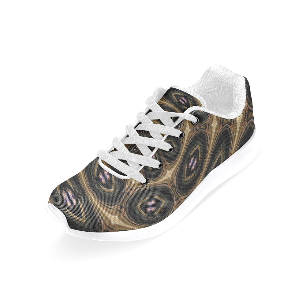 Grunge & Leather (white) Men’s Running Shoes (Model 020)