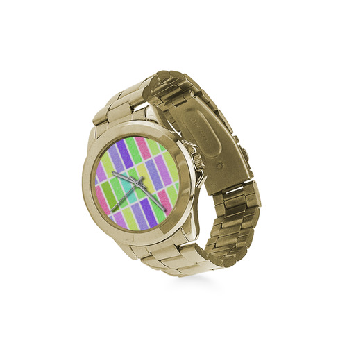 Pastel rectangles Custom Gilt Watch(Model 101)