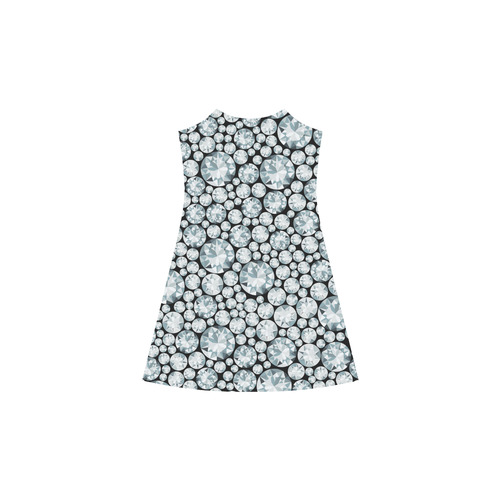 Luxurious white Diamond Pattern Alcestis Slip Dress (Model D05)