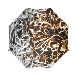 Foliage #10 Gold & Silver - Jera Nour Foldable Umbrella (Model U01)