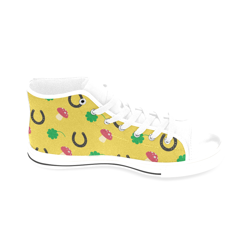 Lucky charm   - luck and lucky Men’s Classic High Top Canvas Shoes /Large Size (Model 017)