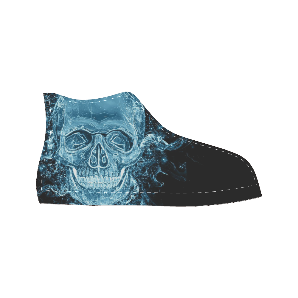 glowing skull Women's Classic High Top Canvas Shoes (Model 017)