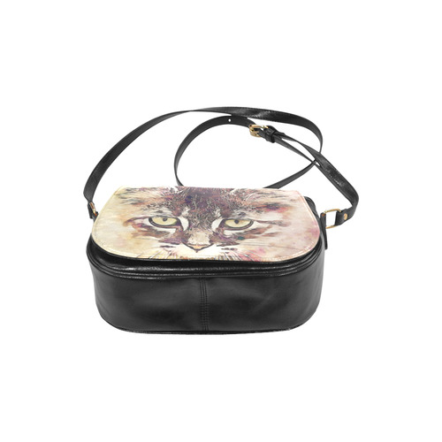 watercolor cat Classic Saddle Bag/Large (Model 1648)