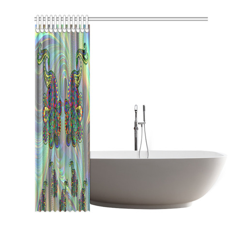 Abstract peacock drawing Shower Curtain 72"x72"