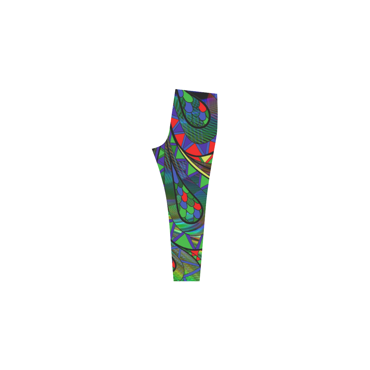 abstract peacock drawing Cassandra Women's Leggings (Model L01)