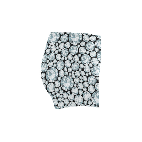Luxurious white Diamond Pattern Briseis Skinny Shorts (Model L04)