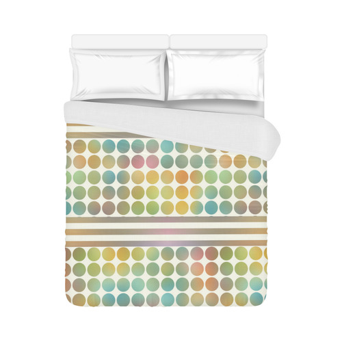 Dots and Stripes Duvet Cover 86"x70" ( All-over-print)
