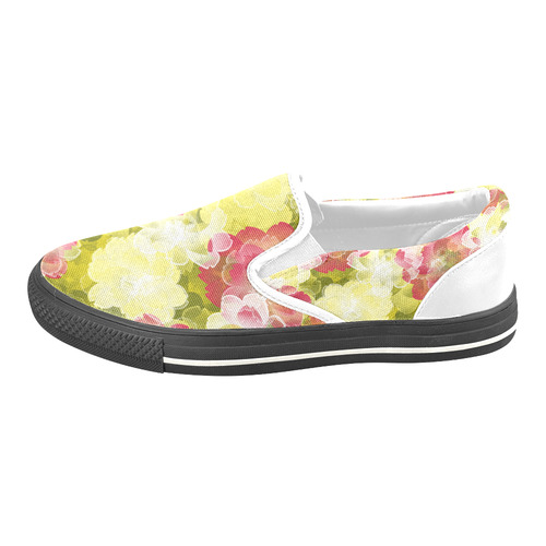 Flower Power Blossom Women's Unusual Slip-on Canvas Shoes (Model 019)