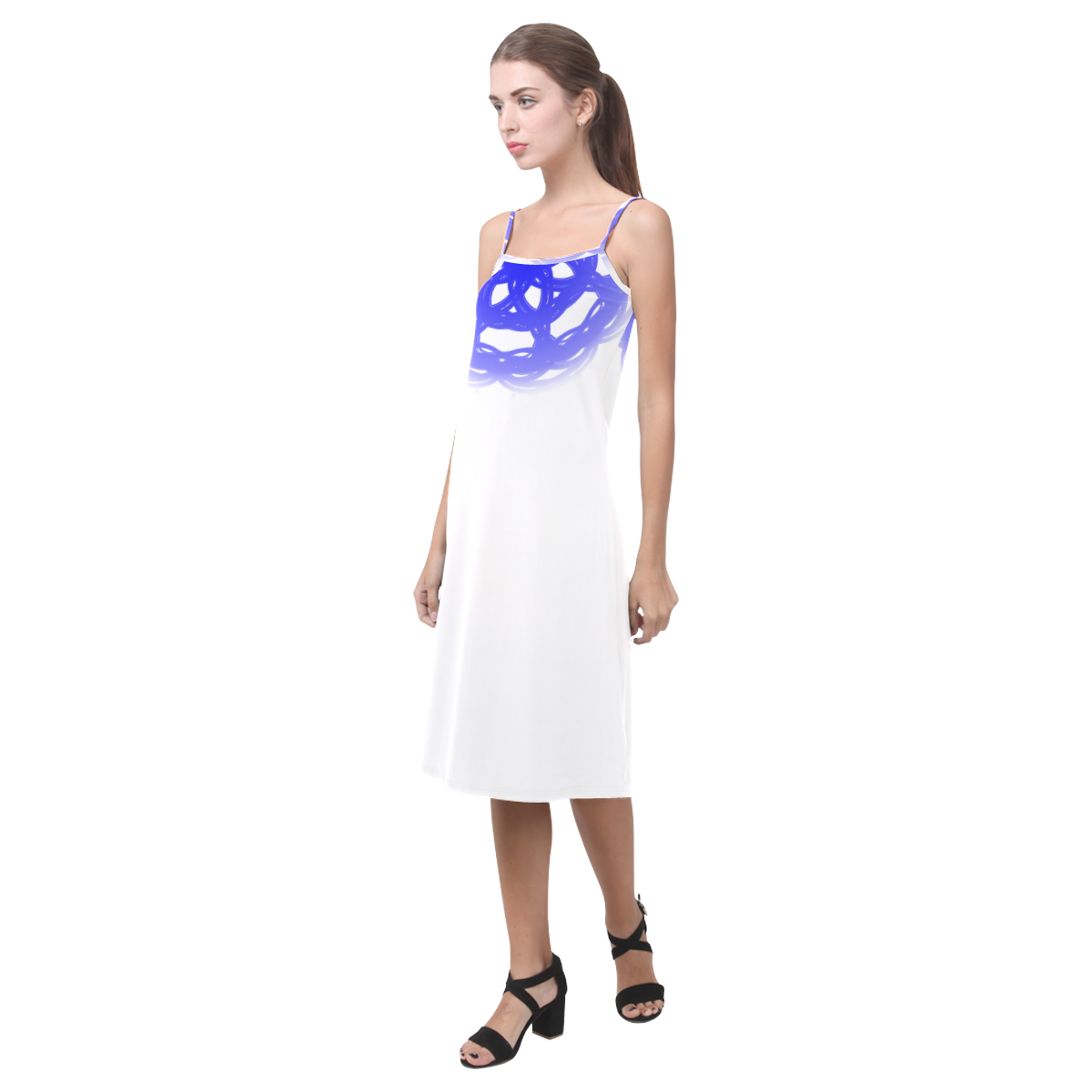 Blue fade madala slip dress Alcestis Slip Dress (Model D05)