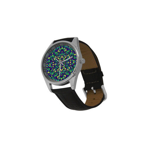 Circles 01 Men's Casual Leather Strap Watch(Model 211)
