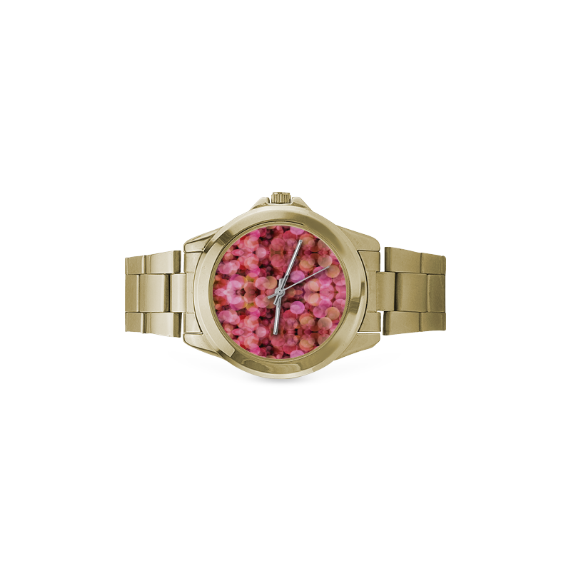 Peach and pink bubbles Custom Gilt Watch(Model 101)