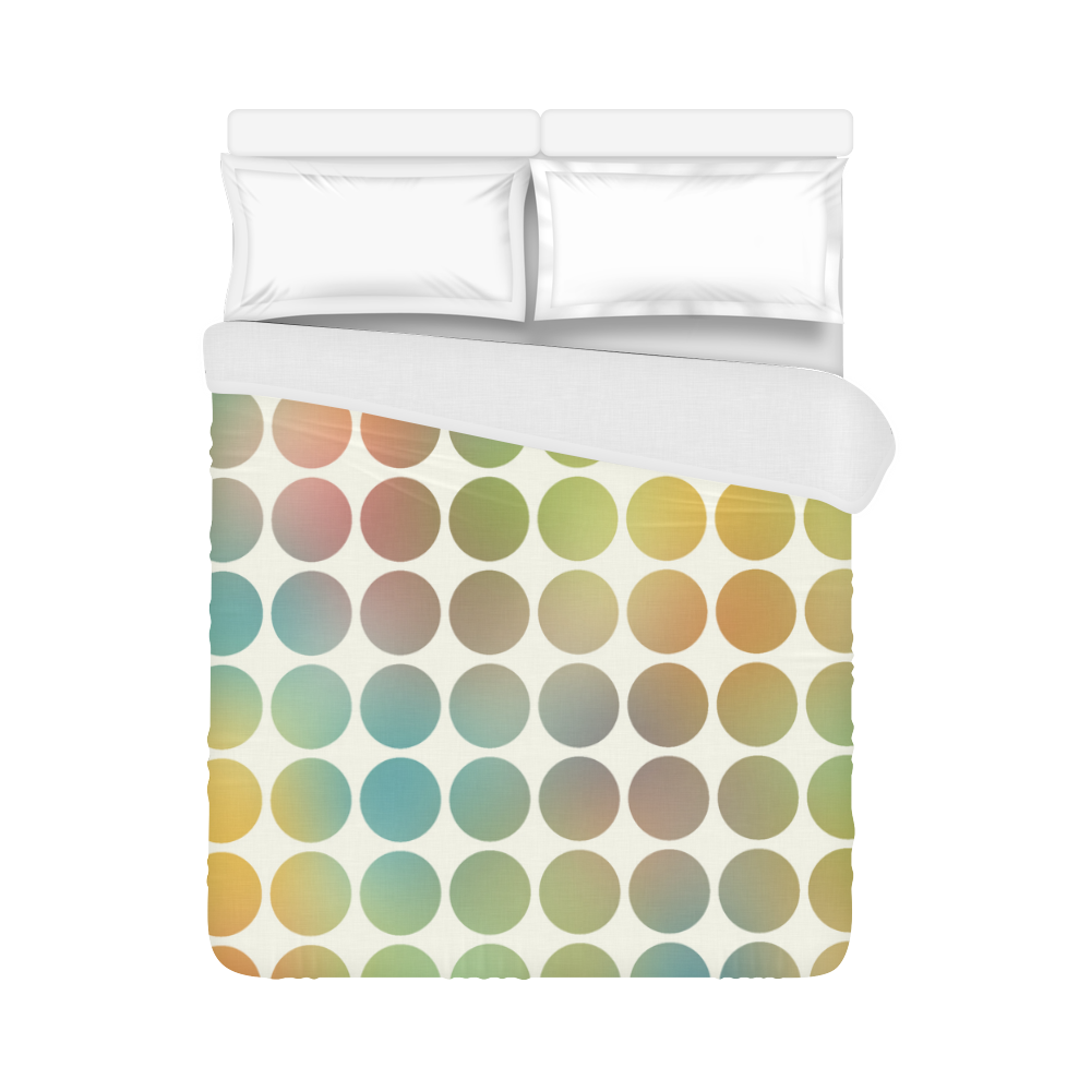 Pastel Dots Duvet Cover 86"x70" ( All-over-print)