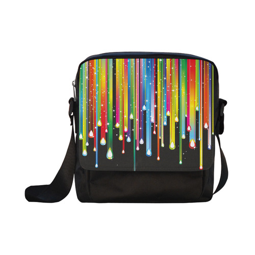 Colorful Stripes and Drops Crossbody Nylon Bags (Model 1633)