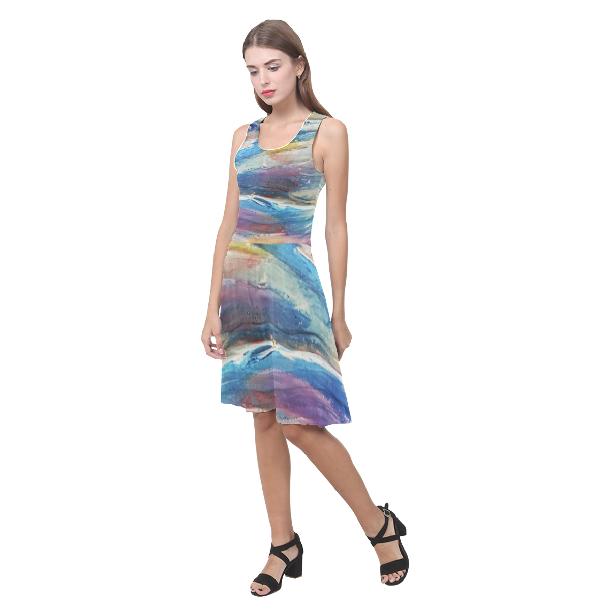 Ocean Waves Atalanta Casual Sundress(Model D04)