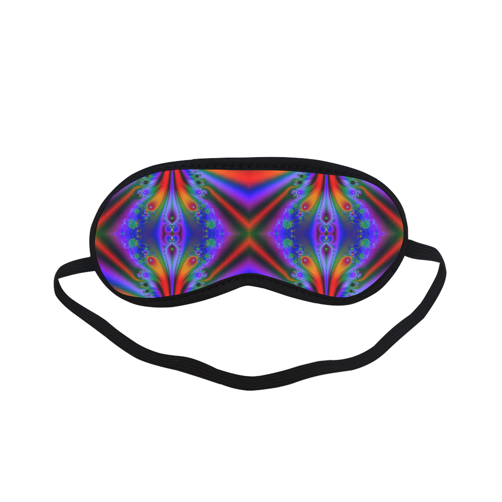 Peacock Feathers at Sunset Fractal Abstract Sleeping Mask