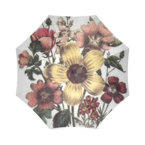 Vintage Floral Foldable Umbrella (Model U01)