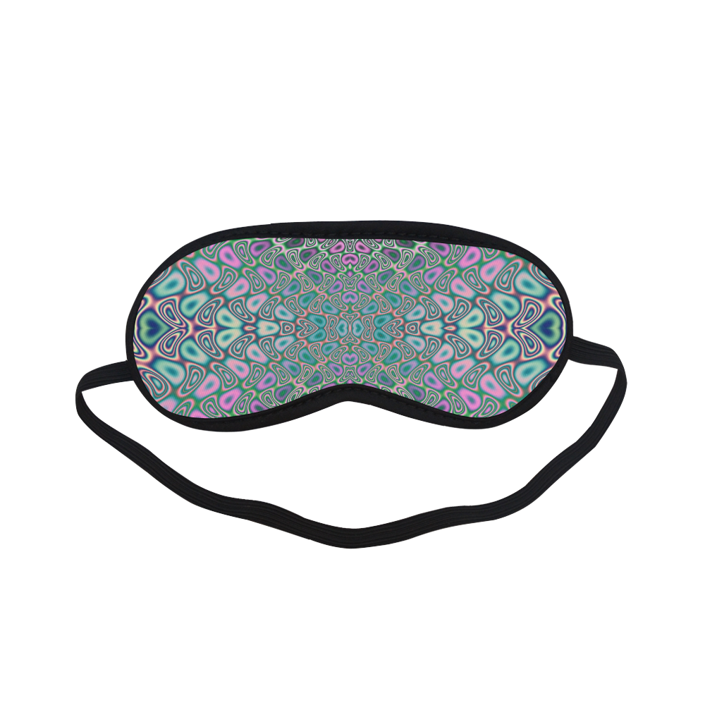Multicolored Hologram Butterfly Fractal Abstract Sleeping Mask