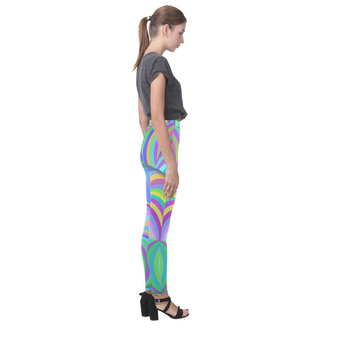 rainbow worm Cassandra Women's Leggings (Model L01)