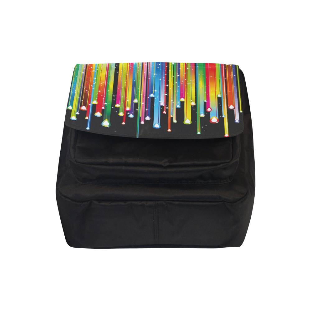 Colorful Stripes and Drops Crossbody Nylon Bags (Model 1633)