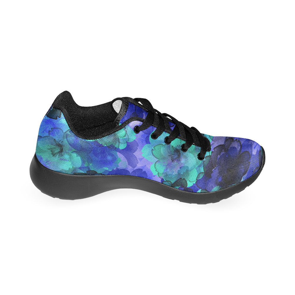 Blue Green Flower Power Blossom Women’s Running Shoes (Model 020)