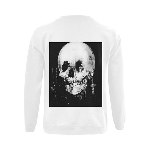 All Is Vanity Halloween Life, Death, and Existence Gildan Crewneck Sweatshirt(NEW) (Model H01)