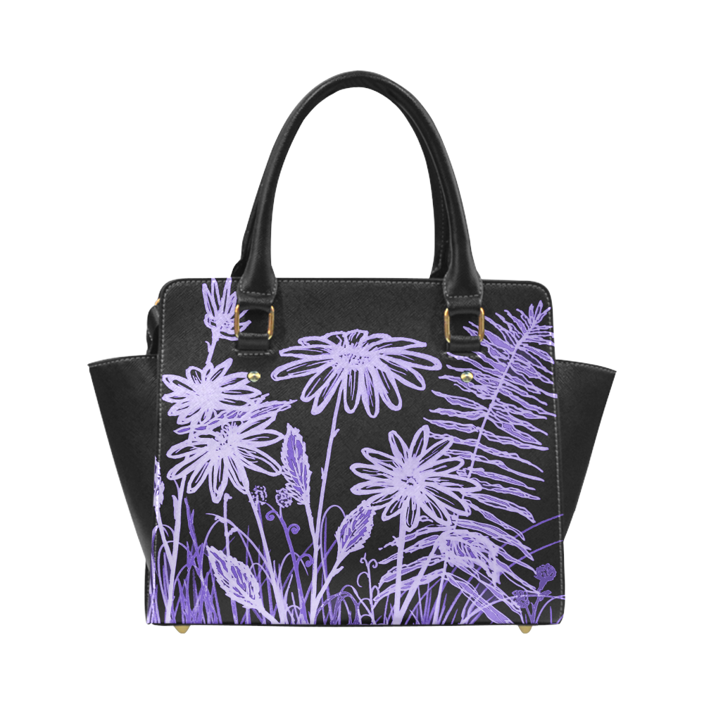 Midnight Daisy Classic Shoulder Handbag (Model 1653)