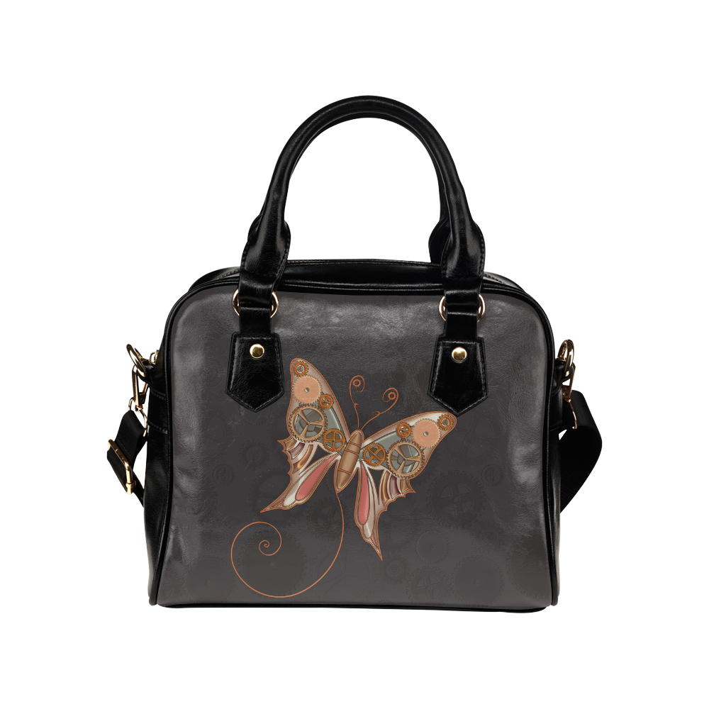 Steampunk Mechanical Butterfly by ArtformDesigns Shoulder Handbag (Model 1634)