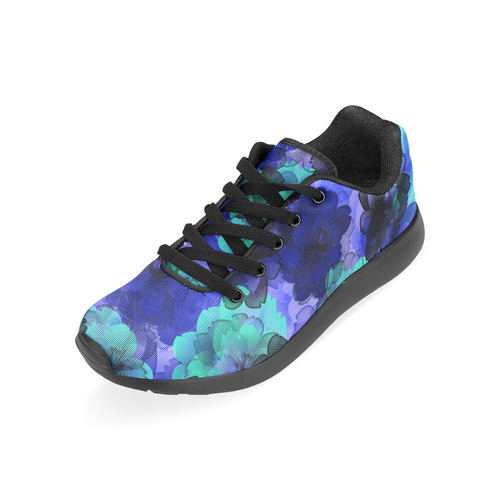 Blue Green Flower Power Blossom Women’s Running Shoes (Model 020)