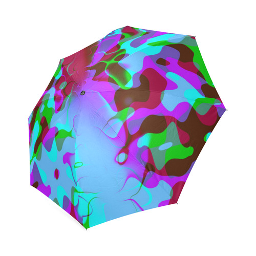 Retro Abstract Colorsplash Foldable Umbrella (Model U01)