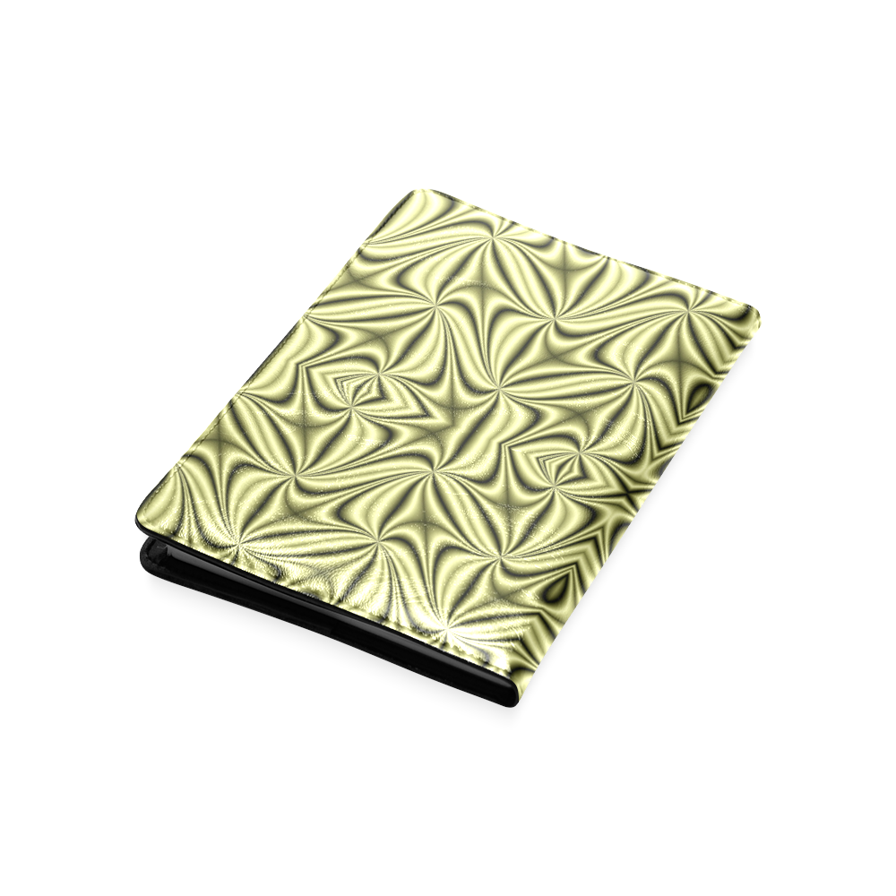 Golden Hologram Fractal Abstract Custom NoteBook A5