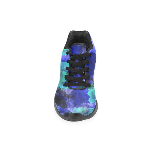 Blue Green Flower Power Blossom Women’s Running Shoes (Model 020)