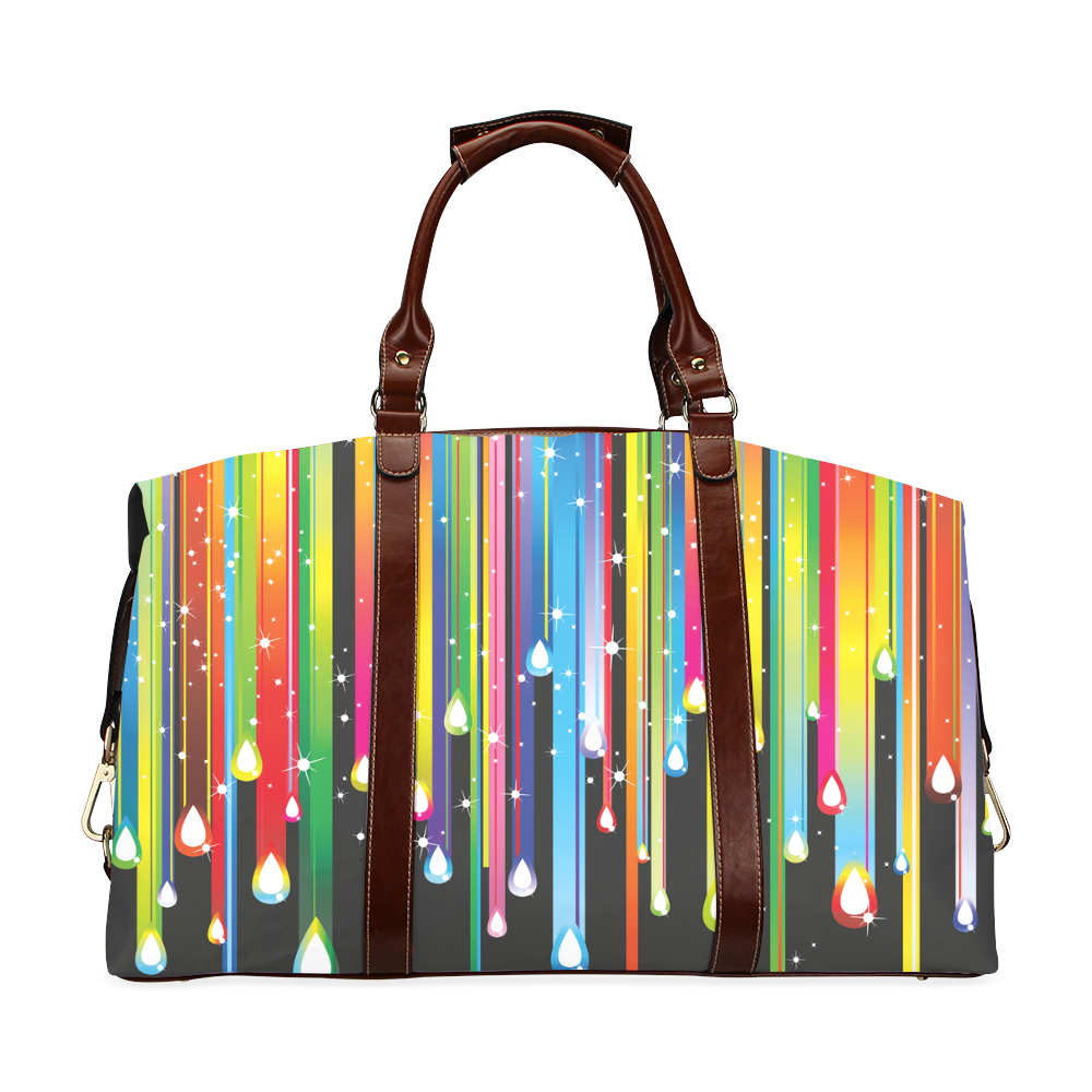 Colorful Stripes and Drops Classic Travel Bag (Model 1643)