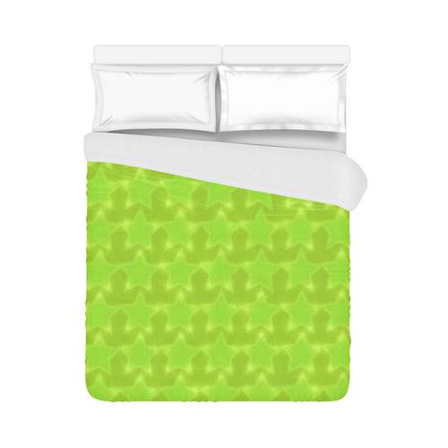 Zappy Green Stars Duvet Cover 86"x70" ( All-over-print)