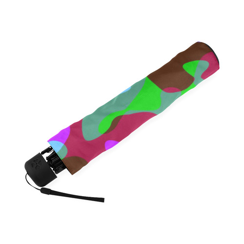 Retro Abstract Colorsplash Foldable Umbrella (Model U01)