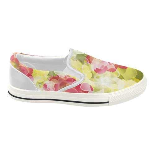 Flower Power Blossom Women's Slip-on Canvas Shoes (Model 019)