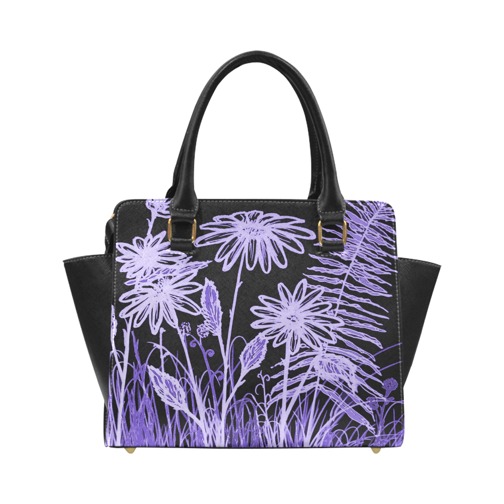 Midnight Daisy Classic Shoulder Handbag (Model 1653)