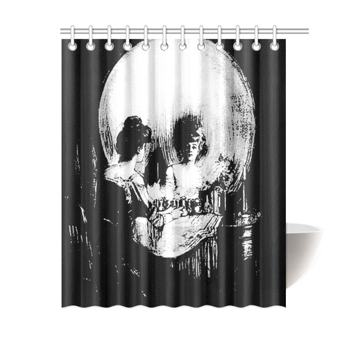 All Is Vanity Halloween Life, Death, and Existence Shower Curtain 60"x72"