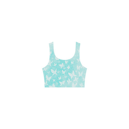 Aqua Butterfly Dance by rokinronda Atalanta Casual Sundress(Model D04)