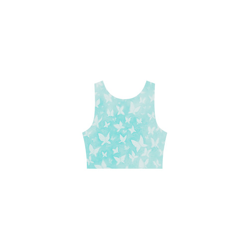 Aqua Butterfly Dance by rokinronda Atalanta Casual Sundress(Model D04)