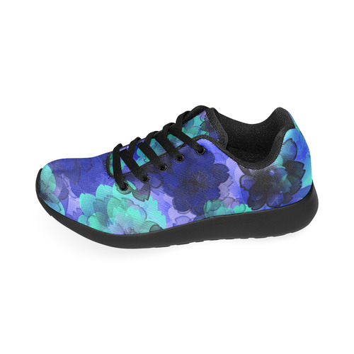 Blue Green Flower Power Blossom Women’s Running Shoes (Model 020)